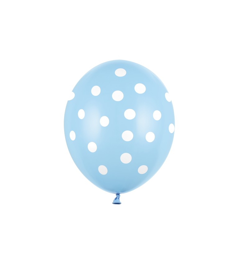 Modrý balónek s bílými puntíky sada