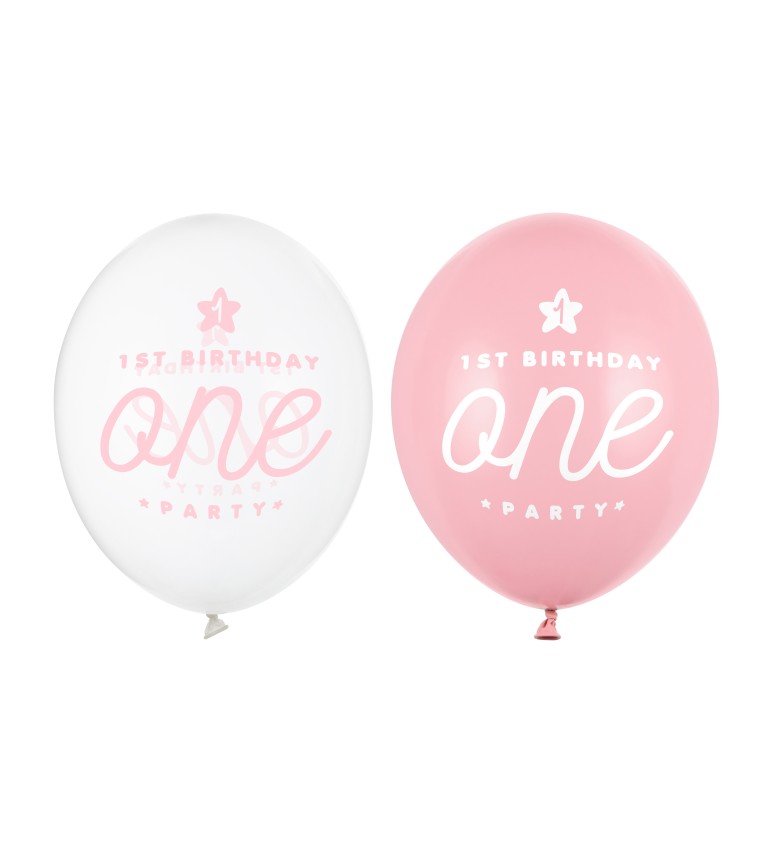 Růžový balonek birthday