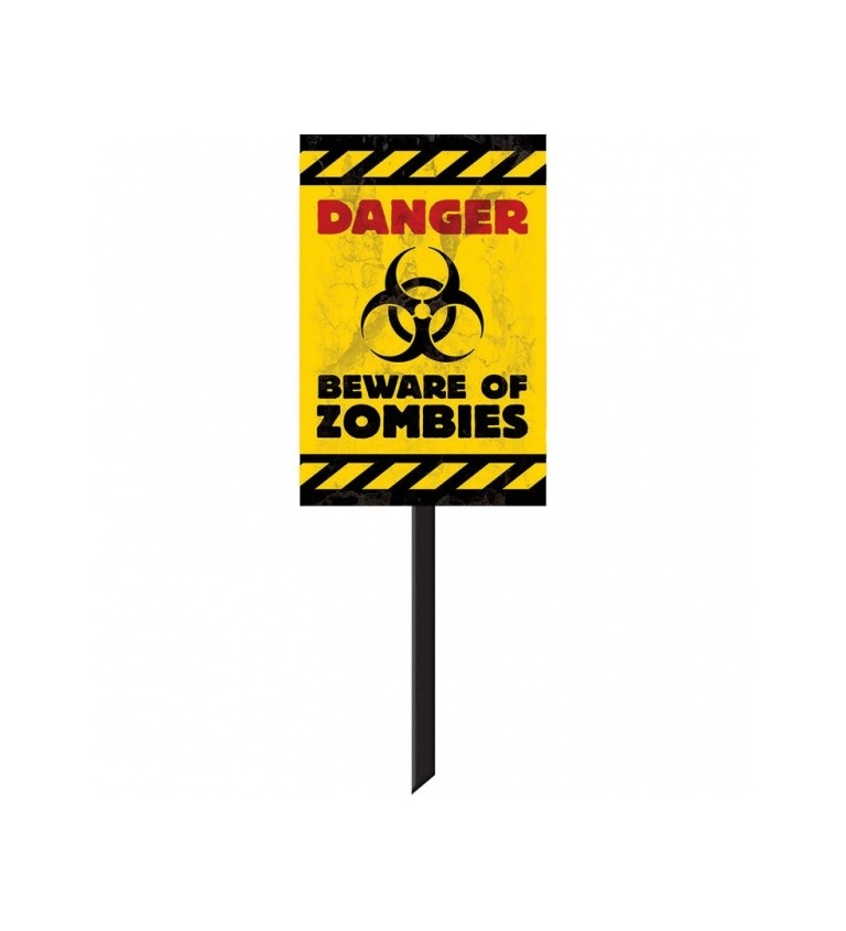 Varovná cedule Zombie nebezpečí