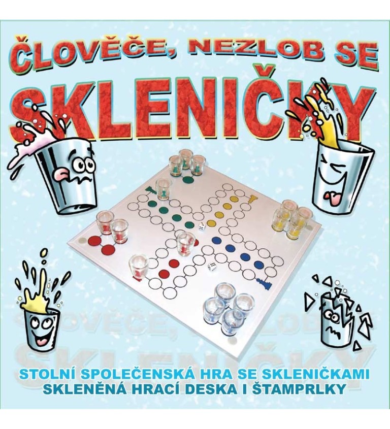 Stolní hra - Člověče, nezlob se - Skleničky