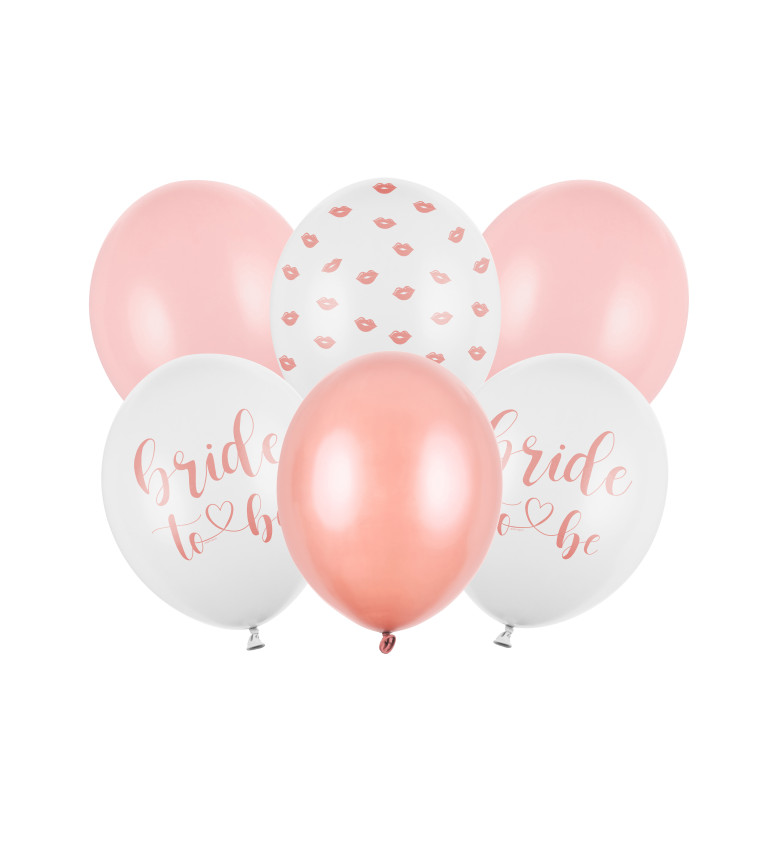 Sada růžových latexových balónků - Bride to be
