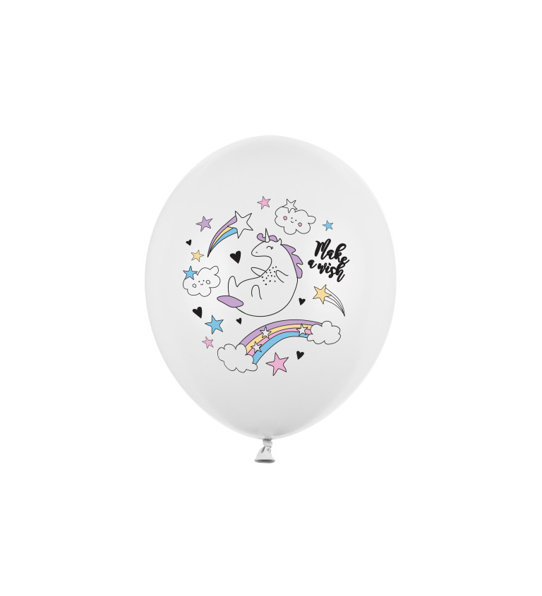 Balónek Jednorožec - průhledný 6ks