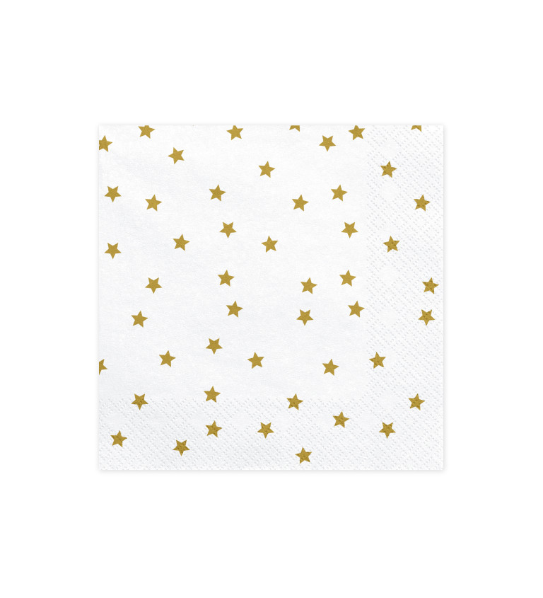 Ubrousek Hvězdičky - bílý 20 ks