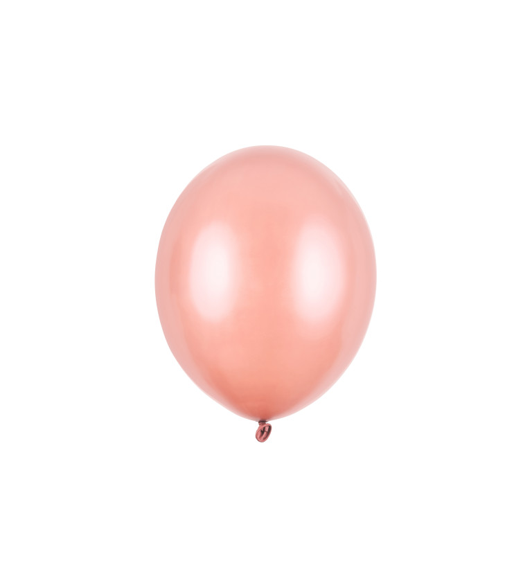 Latexové metalicky růžové balónky
