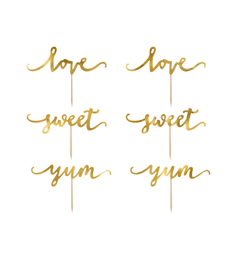 Zlaté napichovátka - nápis Love
