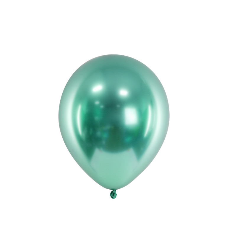 Chromový zelený balónek