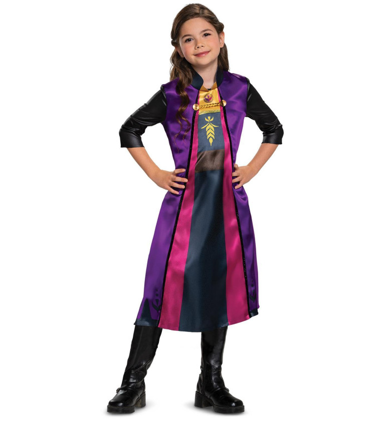 Princezna Anna fialový dětský kostým