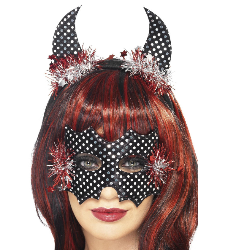Devil glitter sada - halloween maska