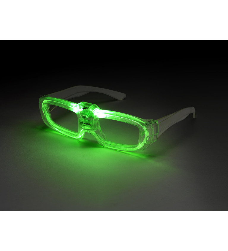 Svítící Glow brýle zelené
