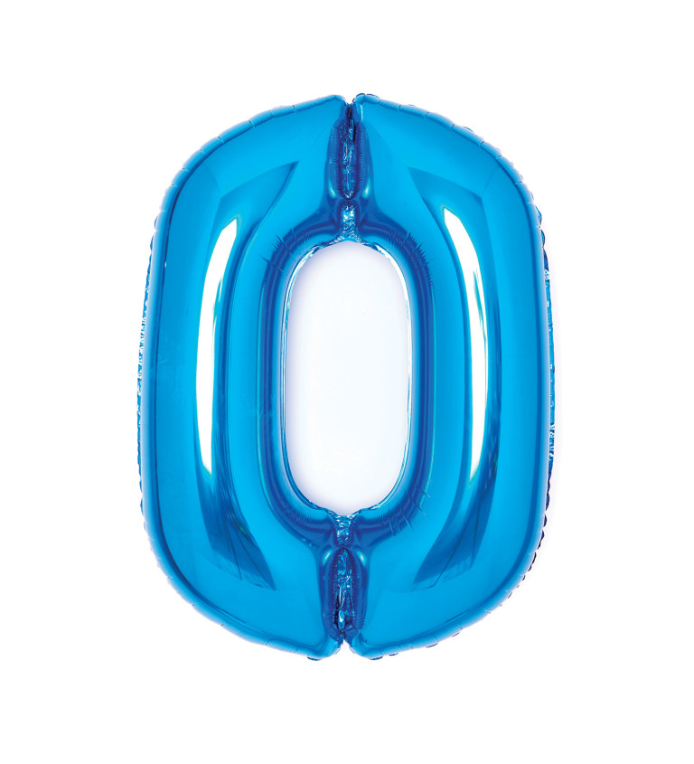 Fóliový balónek - modré číslo 0
