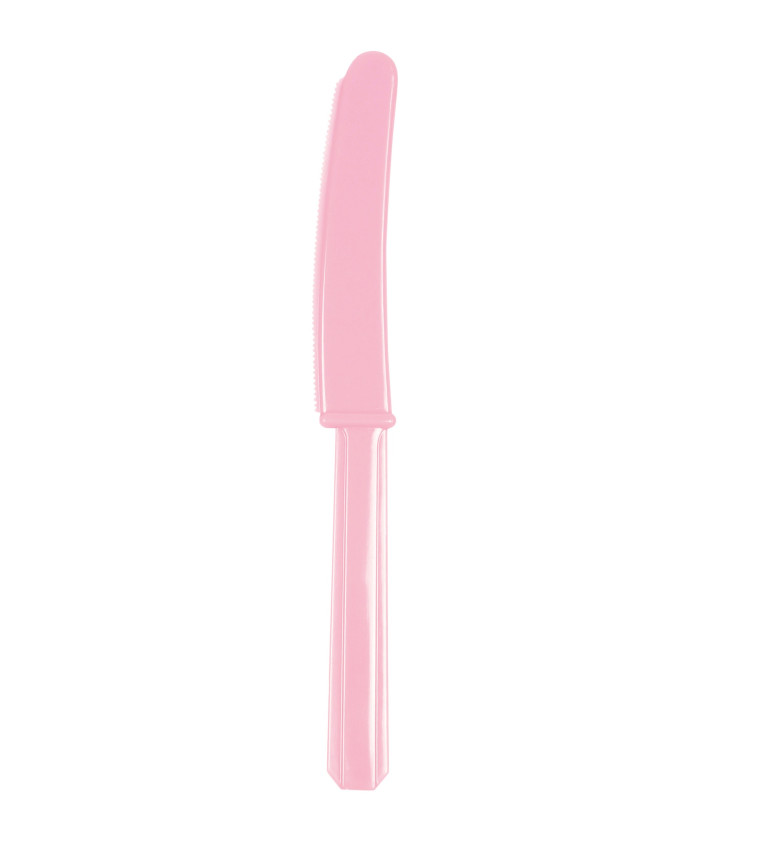 Plastové růžové nože