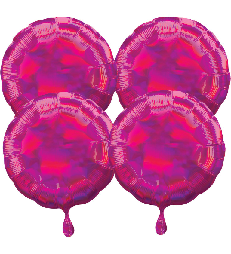 Sada duhově purpurových fóliových balónků