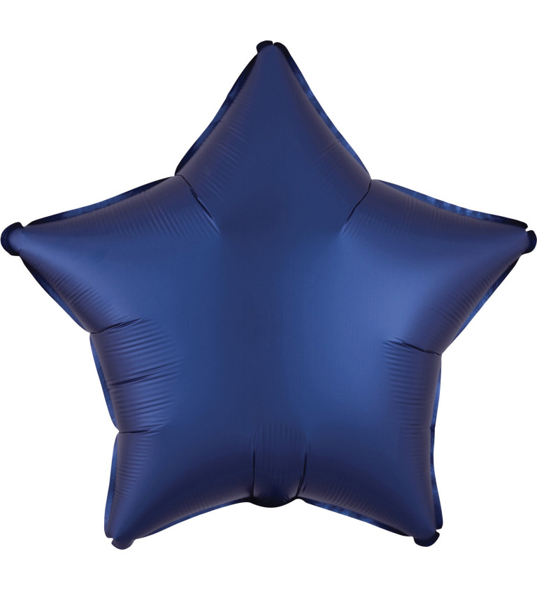 Balónek fóliový - modrá hvězda