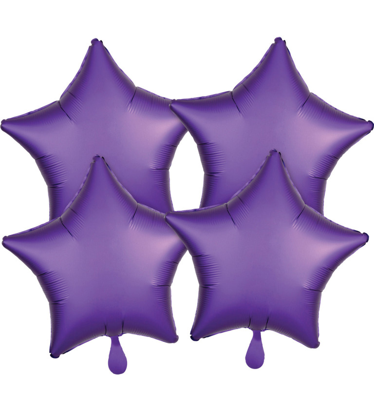 Balónky - fialové hvězdy