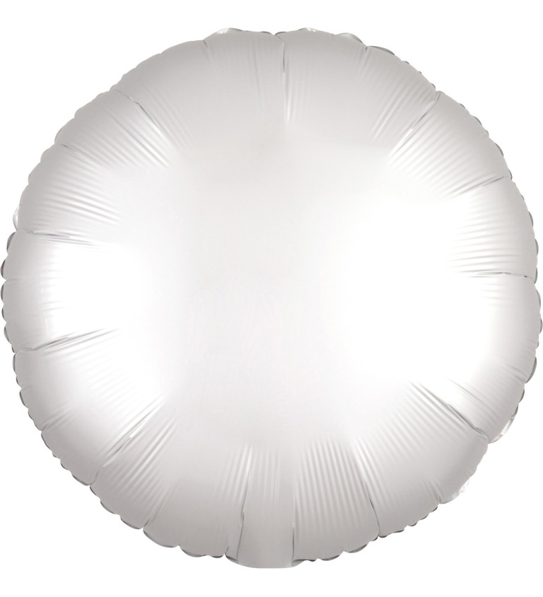 Fóliový balónek ve tvaru kola - bílý