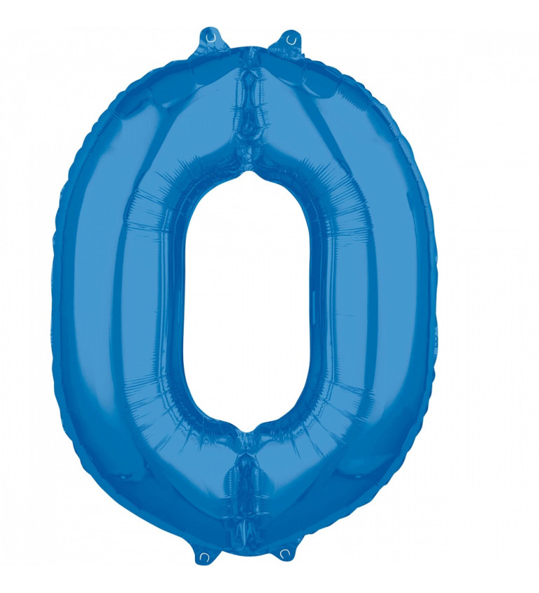 Balónek modrý s číslem 0