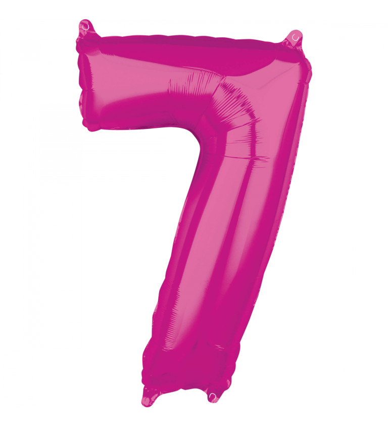 Balónek růžový - číslo 7