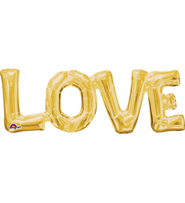 Balonek "LOVE" - zlatý