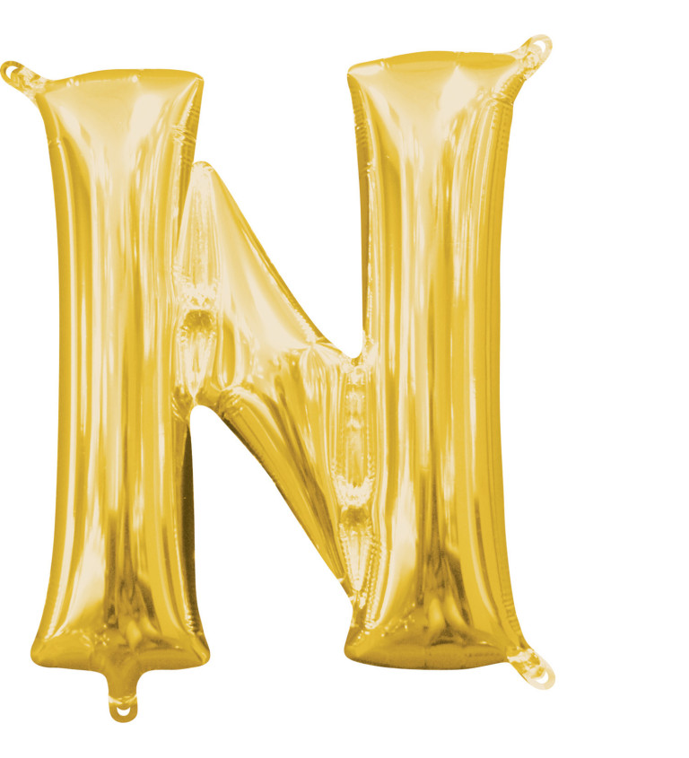Balónek zlatý - písmeno N