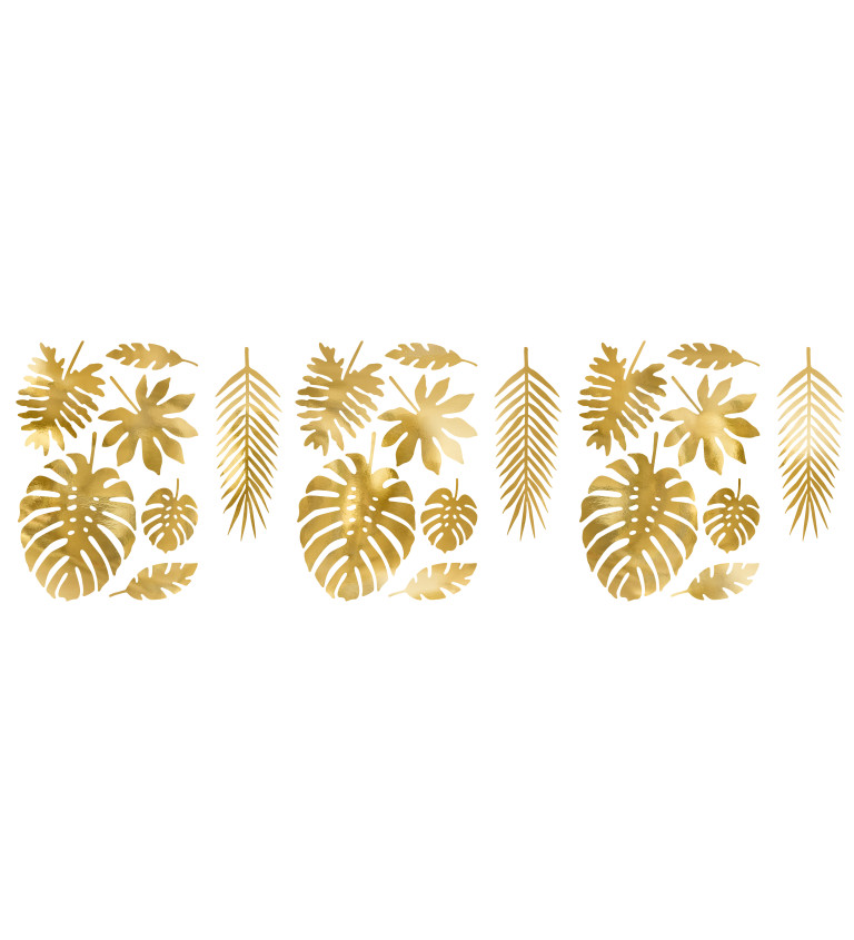 Zlaté dekorační listy Aloha