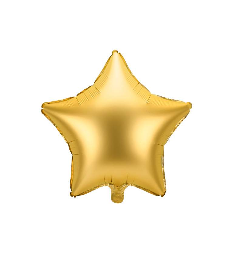 Fóliový balónek Zlatá sametová hvězda