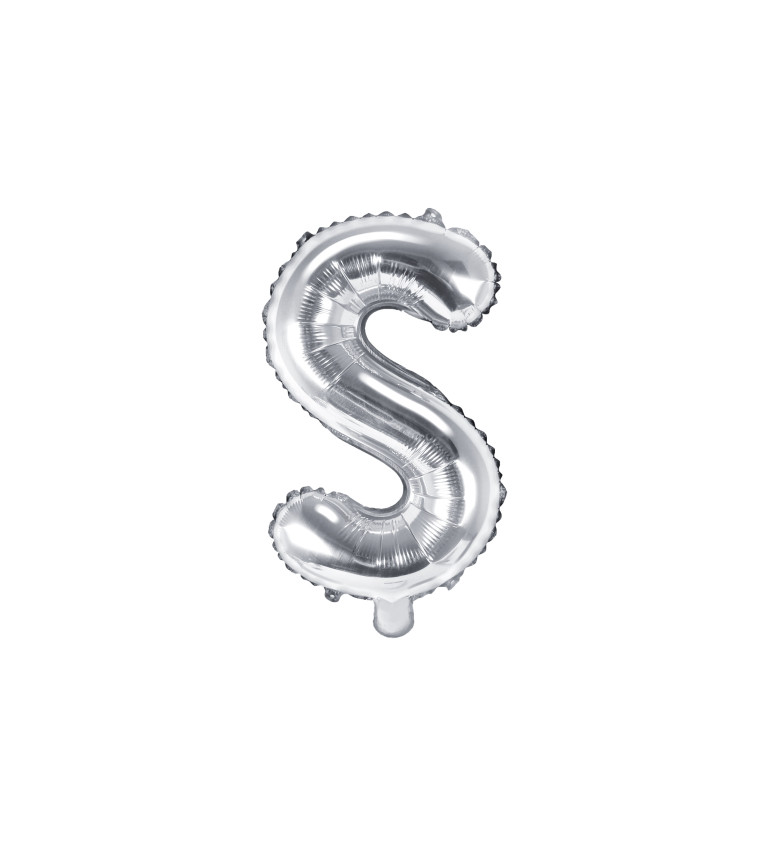 Stříbrný balonek písmeno S