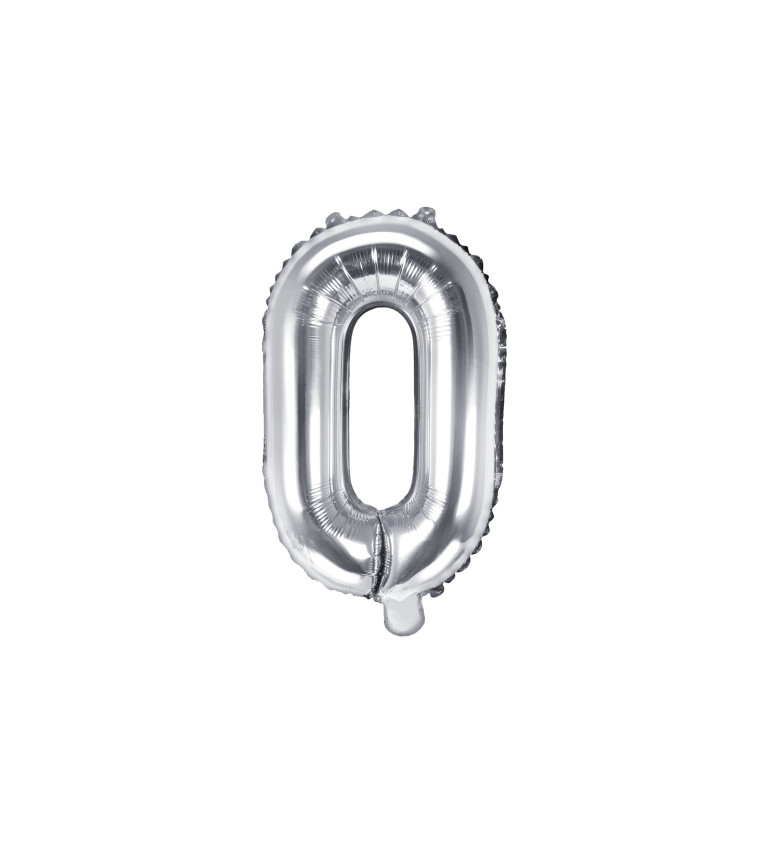 Fóliová číslice "0" stříbrný, 35 cm