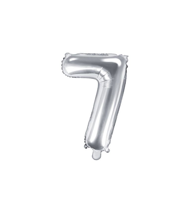 Fóliový balónek 7 - stříbrný