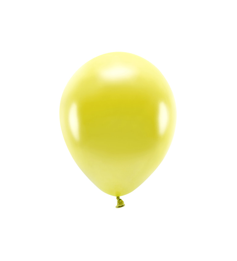 Eko balónky žluté metalické