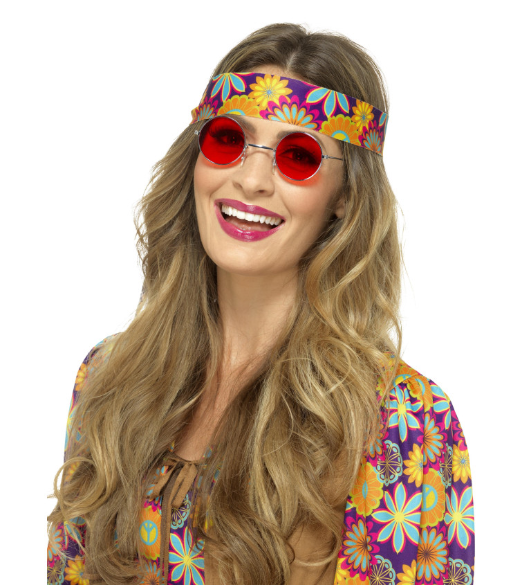 Hippie brýle červené
