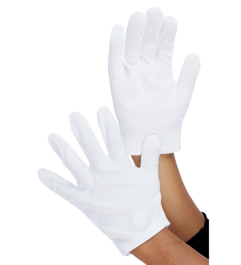 Dětské rukavice v bílé barvě
