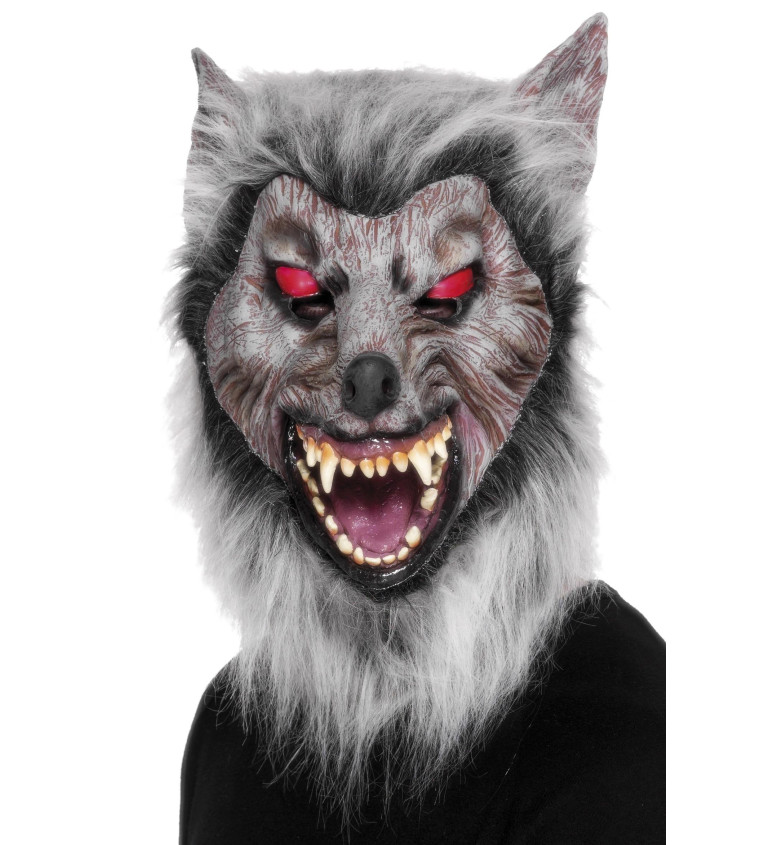 Strašidelná maska ve tvaru vlka