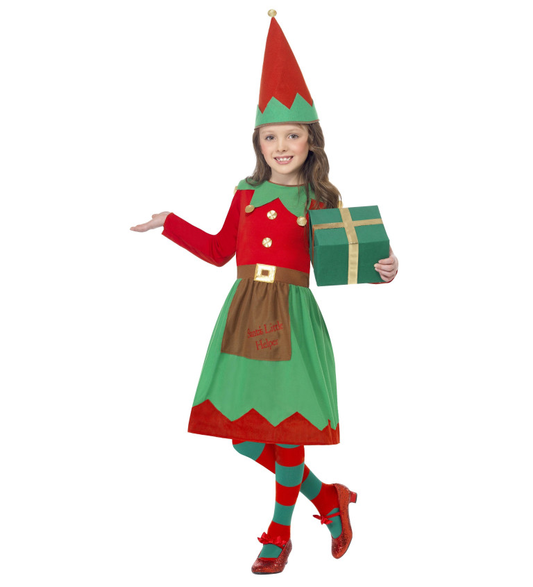 Dětský kostým "Vánoční elfka"