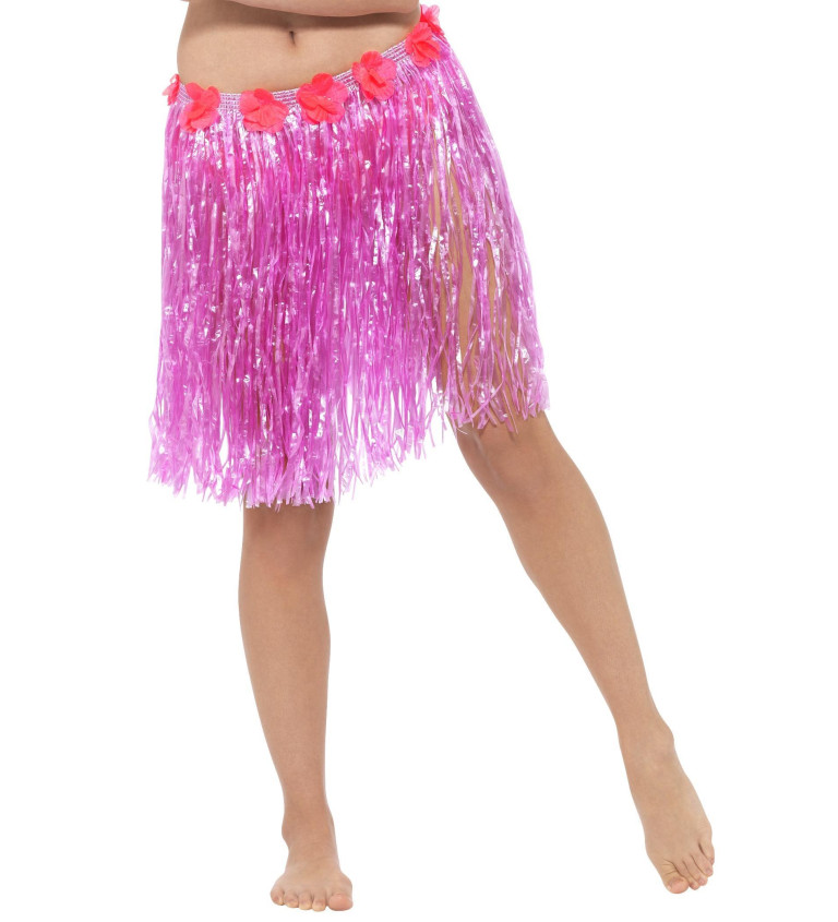 Havajská sukně - růžová barva