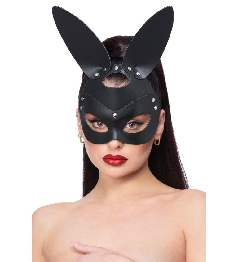 Kožená sexy maska králíka