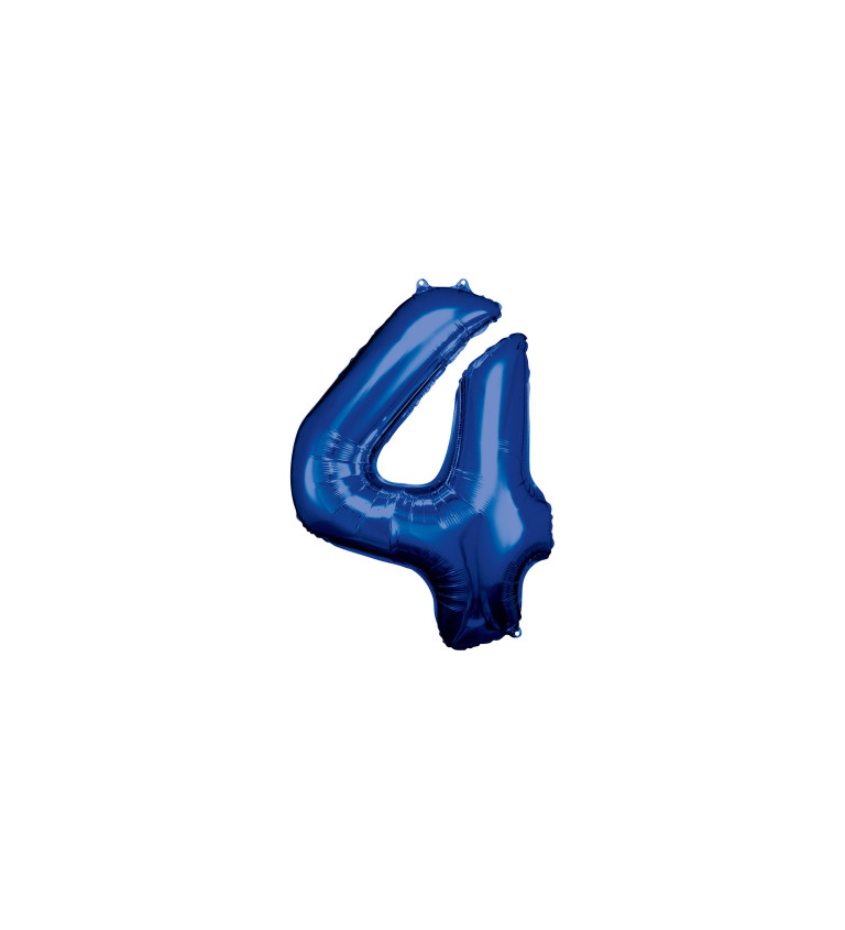 Balonek "4" velký - tmavě modrý