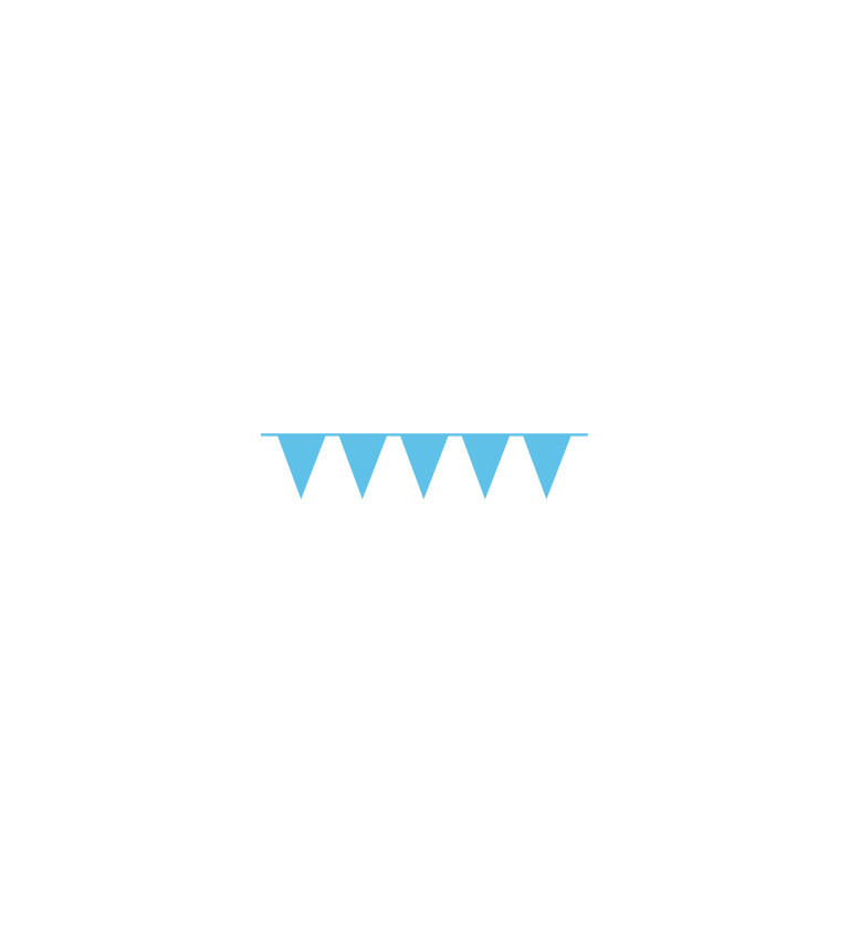 Trojúhelníková girlanda - modrá