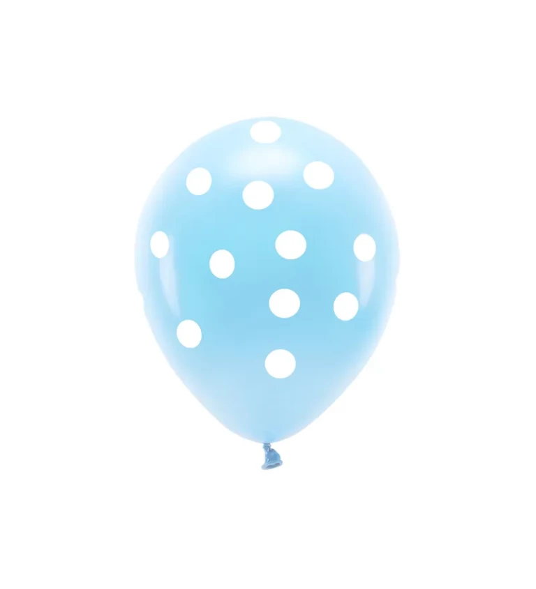 EKO balónky - světle modrý s puntíky