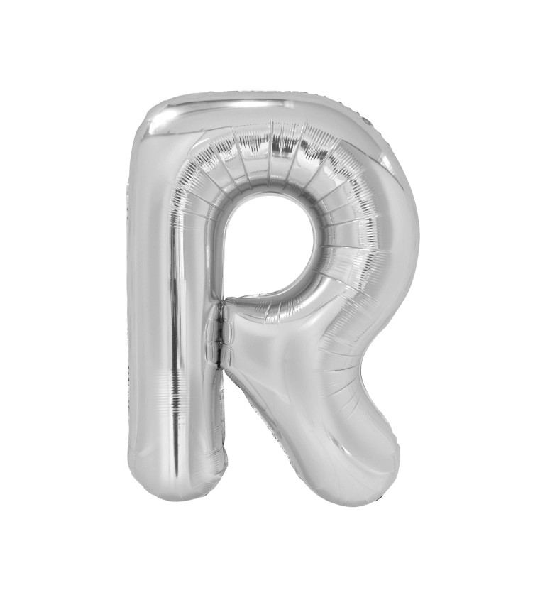 Fóliový balónek - stříbrný písmeno R