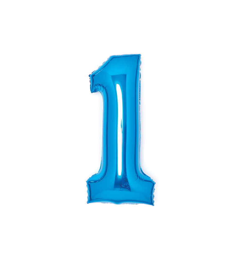 Fóliový balónek - modré číslo 1
