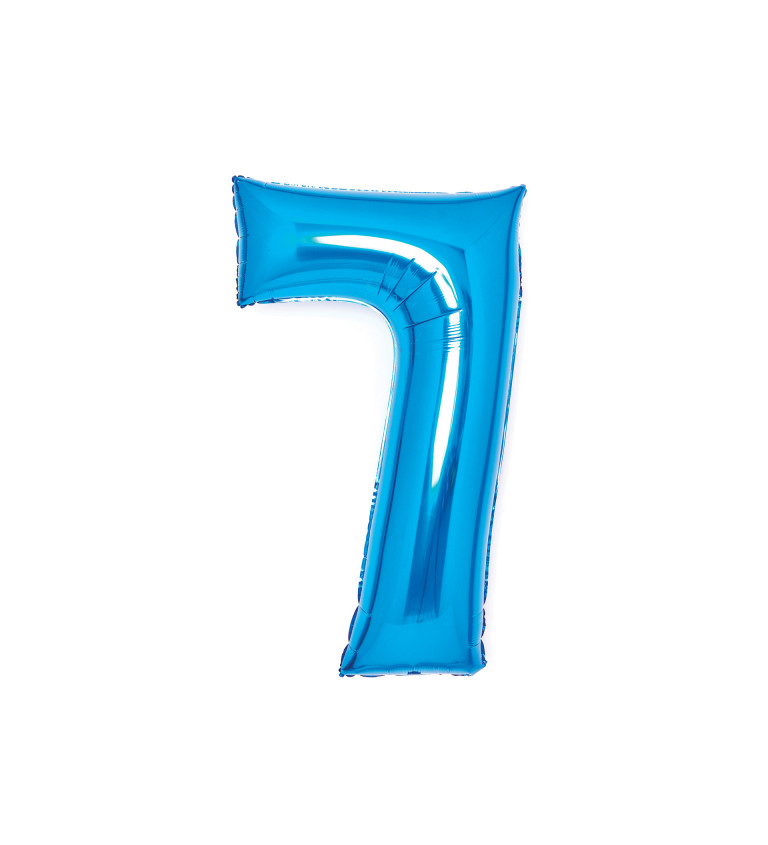 Fóliový balónek - modré číslo 7
