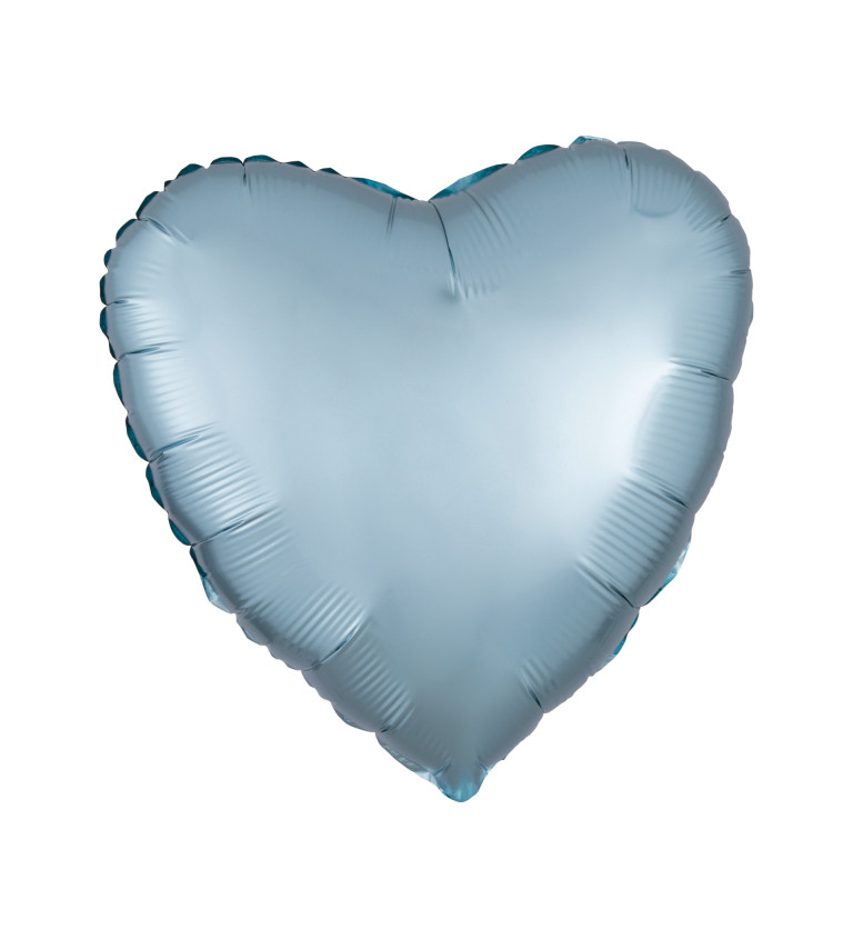 Fóliový balónek -  srdce pastelově modrá