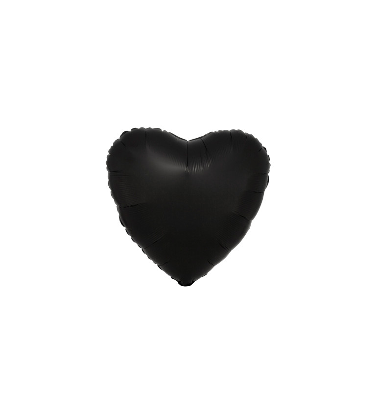 Fóliový balónek ve tvaru srdce - černé