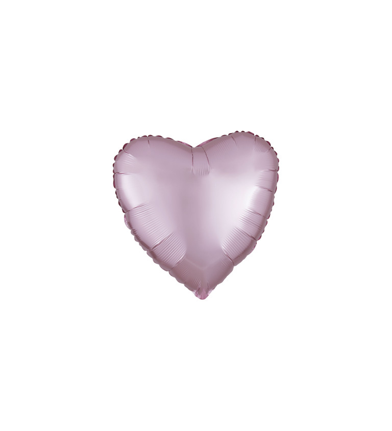Fóliový balónek ve tvaru srdce - růžové