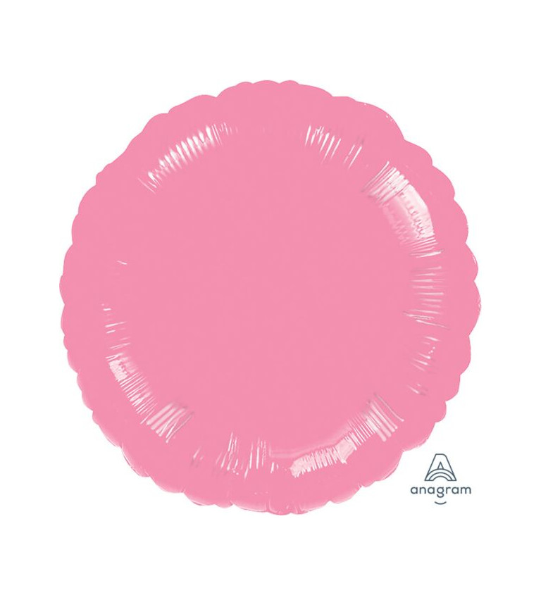 Fóliový balónek - růžové kolečko
