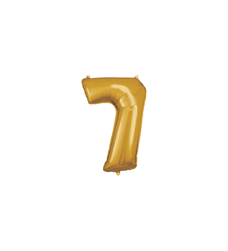 Fóliový balónek - zlaté číslo 7