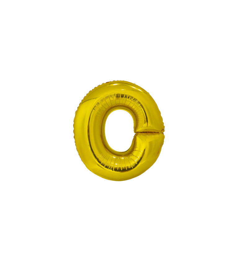 Zlatý balónek s písmenem 'O'