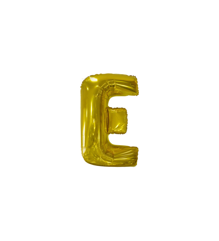 Zlatý balónek s písmenem 'E'