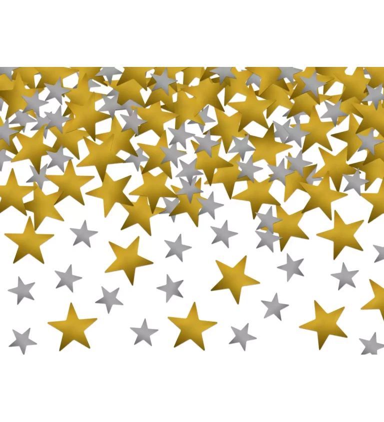 Konfety hvězdy - zlaté a stříbrné II