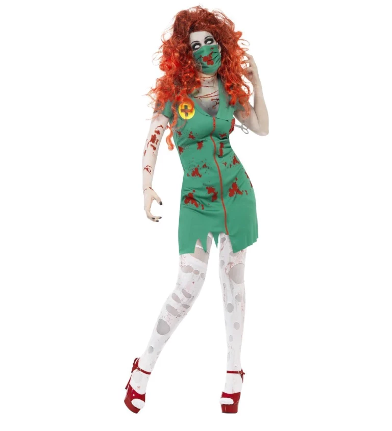 Kostým na halloween "Zombie nemocniční sestřička"
